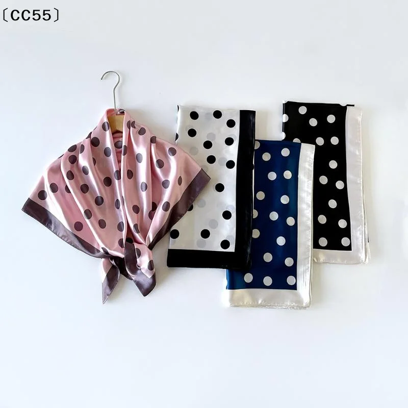 

Dot Print Square Scarf For Women Silk Shawl Neckerchief Female Hair Bands Head Wraps Headband Foulard Satin Hijab Bandana〔CC55〕