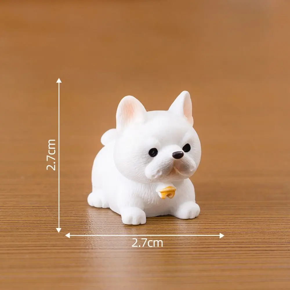 Creative Resin Cute Dog Figurines Miniatures Cartoon Realistic Animal Figurines Handmade Funny Micro Landscape Ornaments Outdoor