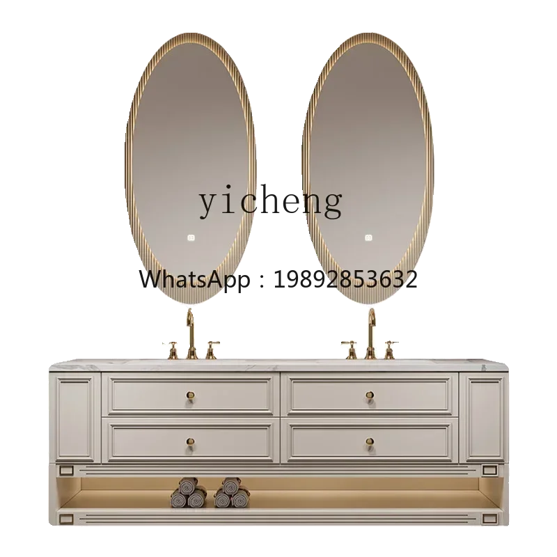 

Ретро твердая древесина краска шкаф для ванной комнаты комбинированный умывальник умывальник шкаф для ванной комнаты