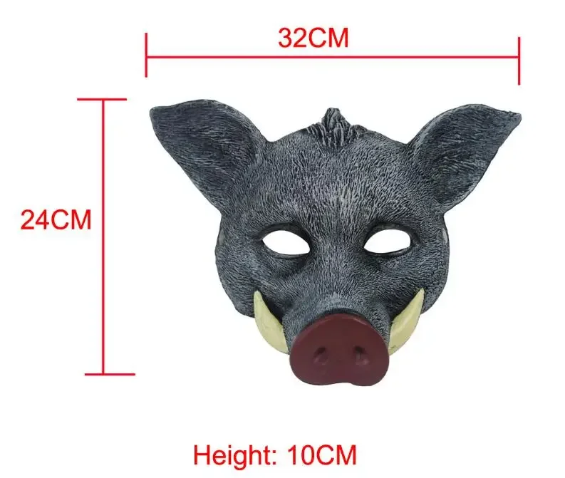 Halloween Party Masks Cat Joker Halloween Carnival Adults Cosplay Costume Soft Pu Foam Animal Wild Boar Pig Mask