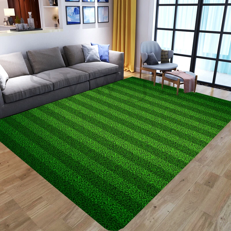 Green Grass Living Room Floor Mat 3D Printing Lawn Plant Bedroom Decoration Hallway Door Mat Non-slip Carpet Bathroom Floor Mat