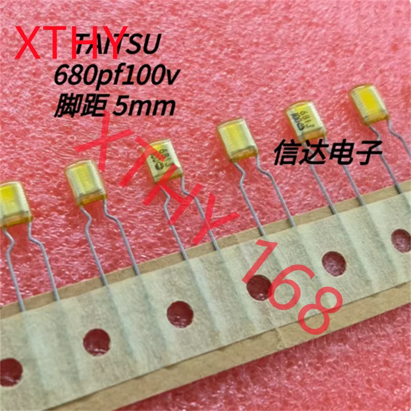 

Полипропиленовый конденсатор TAITSU 680pF 100V 0.00068μF 100V 681/100V