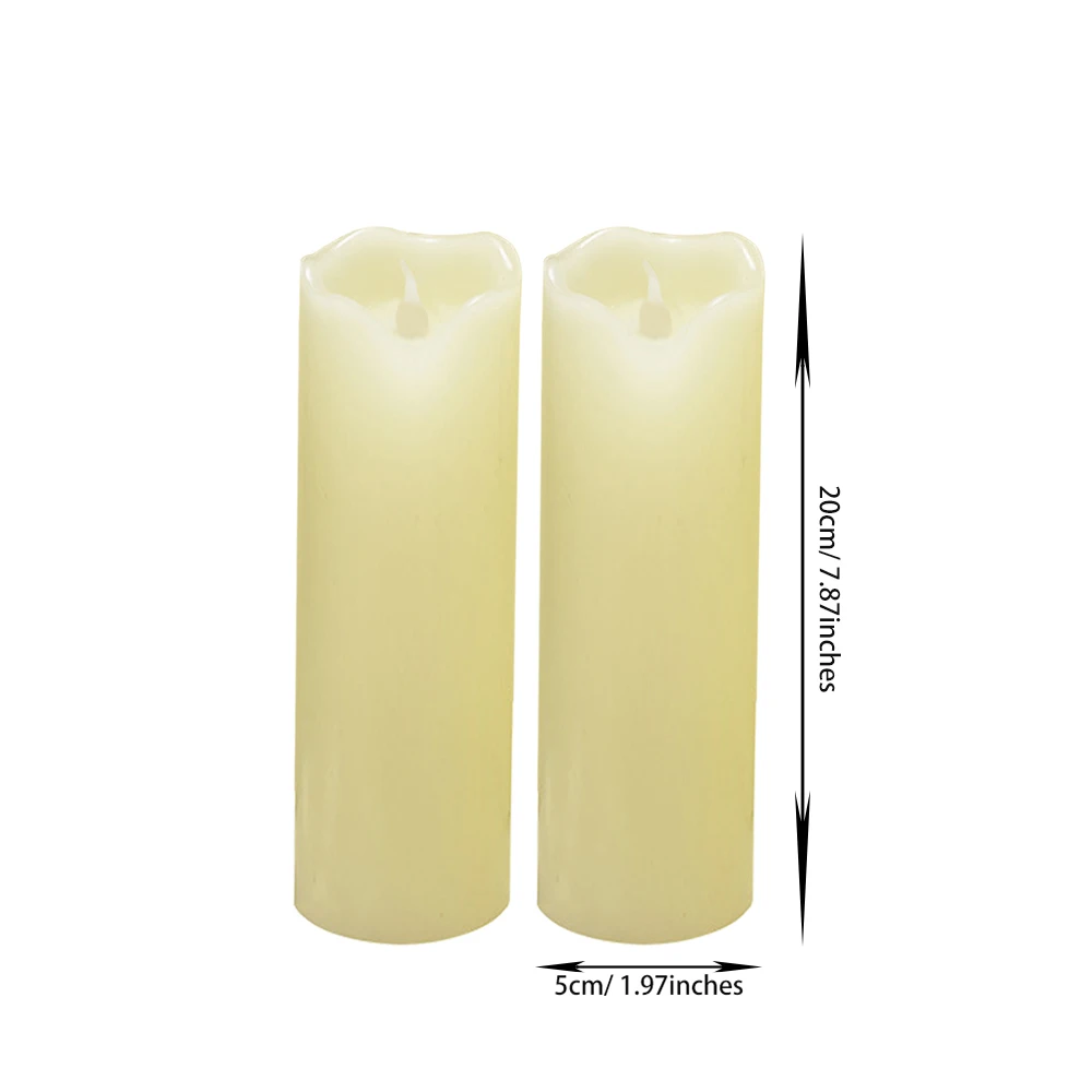 2pcs LED Candle Light, Flameless Candles Light Uneven Edge Paraffin Wax Candle Light Battery Operated LED Candle Night Light view 6