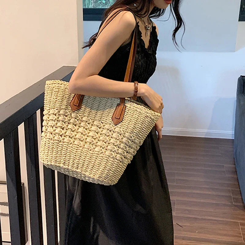 Borse tote con cestino intrecciato in erba cava 2024 Borse da donna di tendenza di lusso Designer di alta qualità Estetica Replicas Borse Borsa da