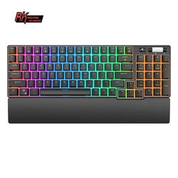 RK ROYAL KLUDGE RK96 RGB Tri-Mode BT5.0/2.4G/USB-C Hot-Swappable Mechanical Keyboard 96 Keys Bluetooth Wireless Gaming Keyboard