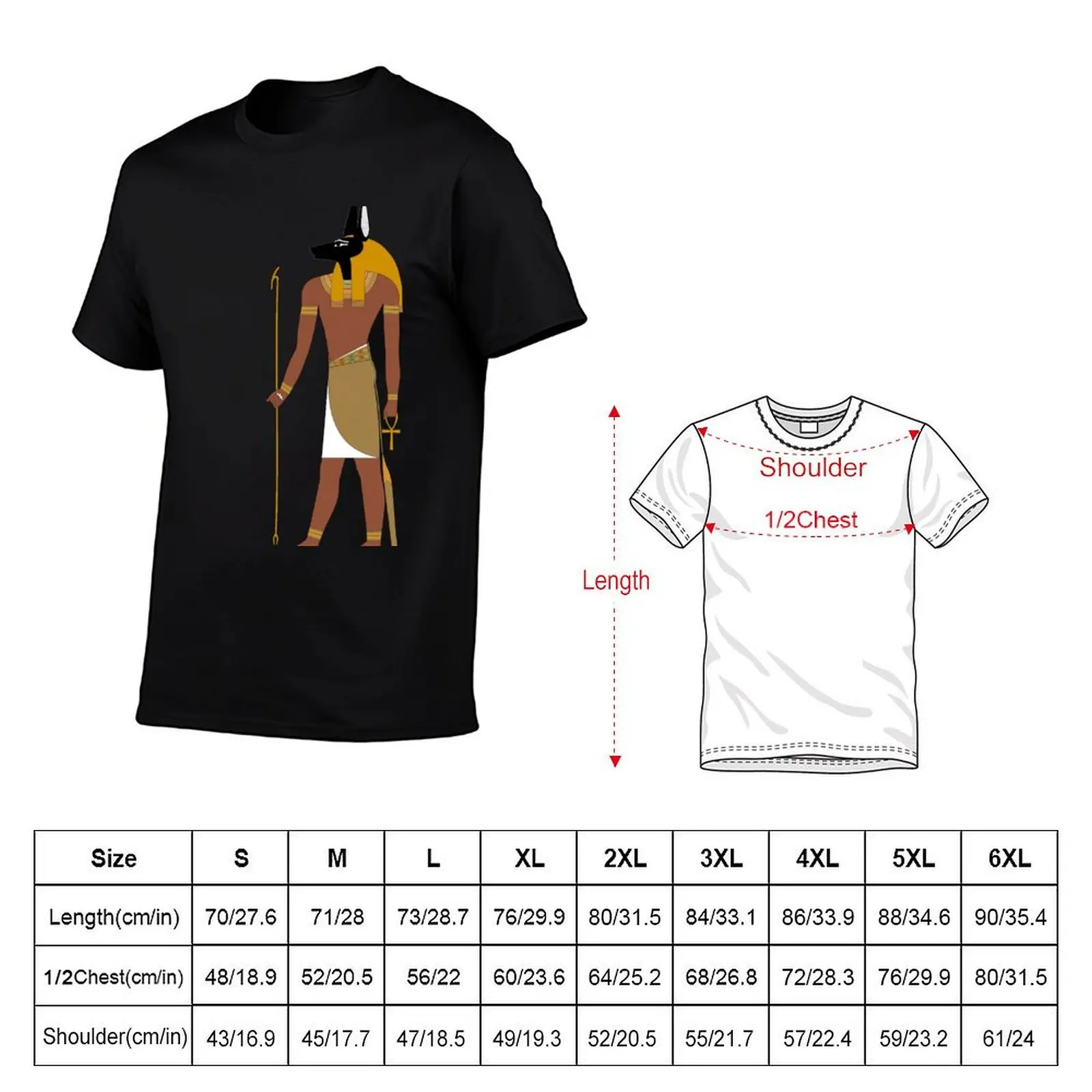 Golden Anubis T-Shirt Functional Casual Short Sleeve Tee