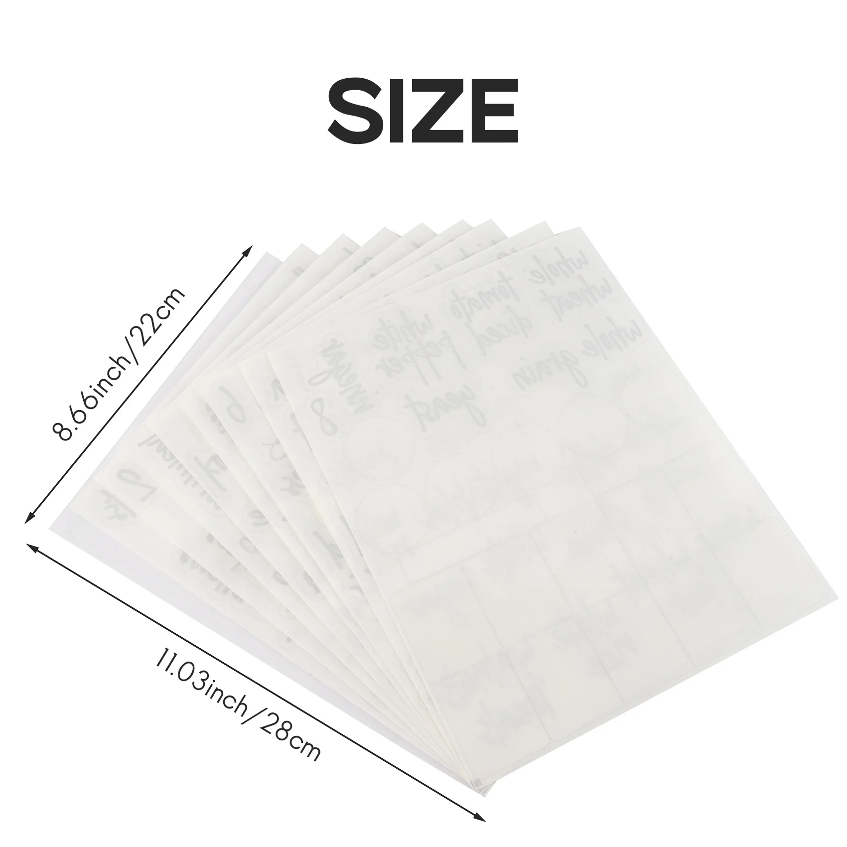 A04G-168PCS Pantry Label Printed Home Containers Jars Bottles Tags Waterproof Transparent Self-Adhesive Food Label Stickers