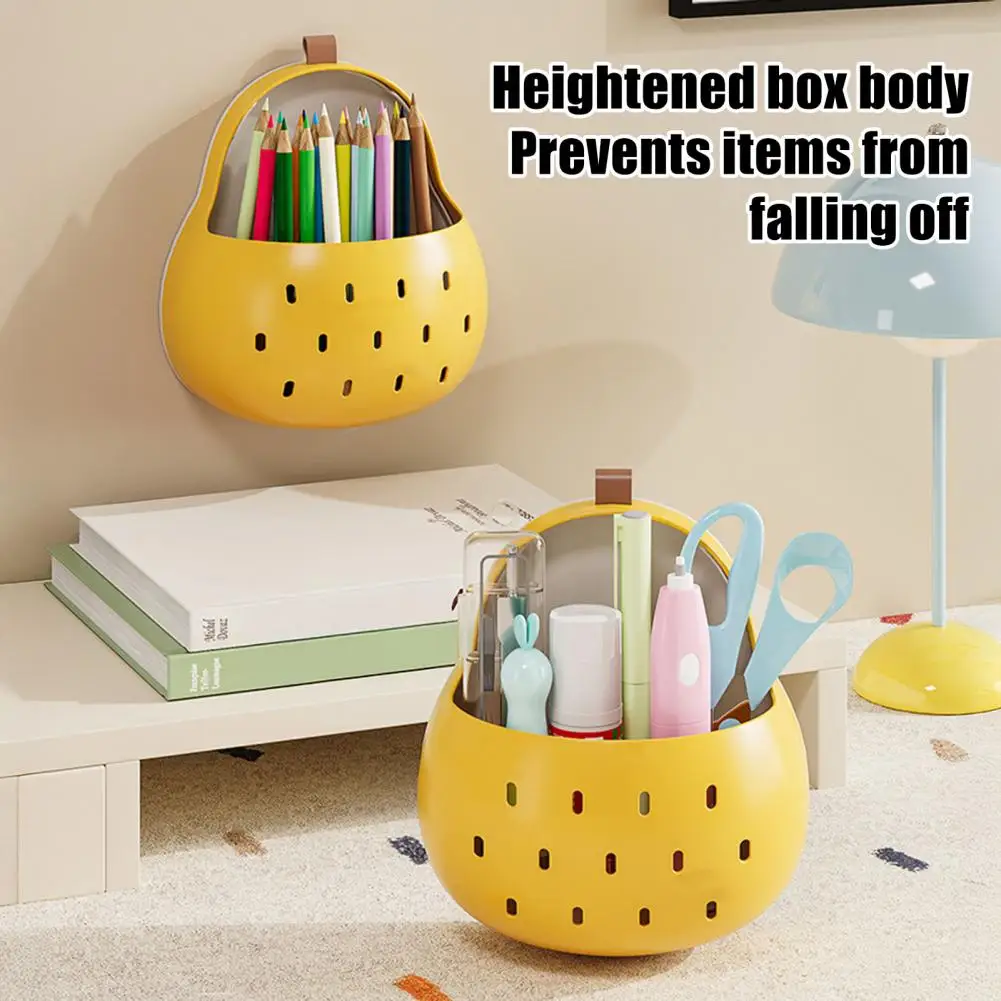 

Storage Box Large Capacity Wall-Mounted Storage Case with Pear Shape Container for Home Office Bedroom