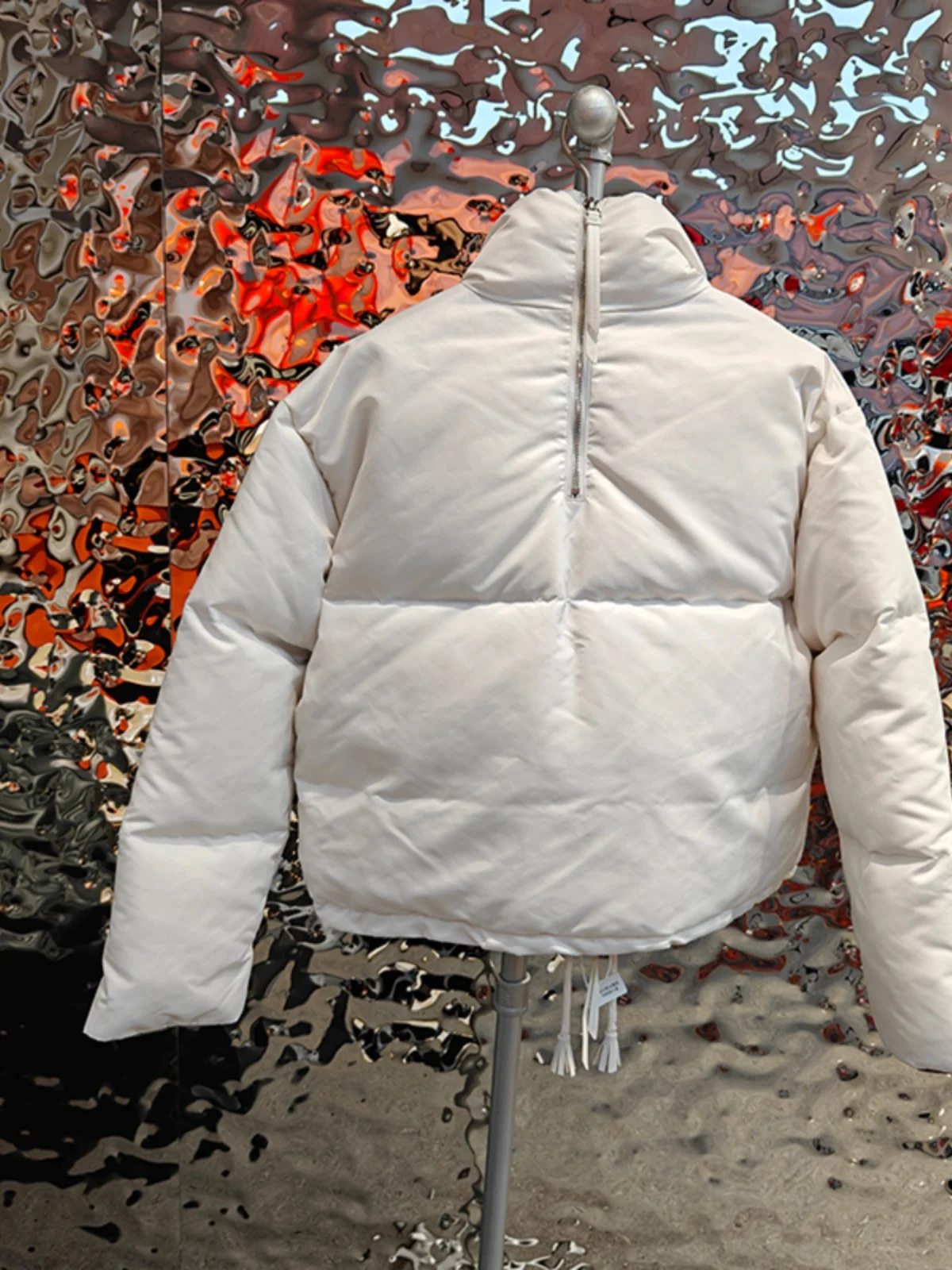 Thiened Du down ort manteau col montant femme hiver Jaet pain Sle chaud mémoire tissu Nylon blanc Du plume