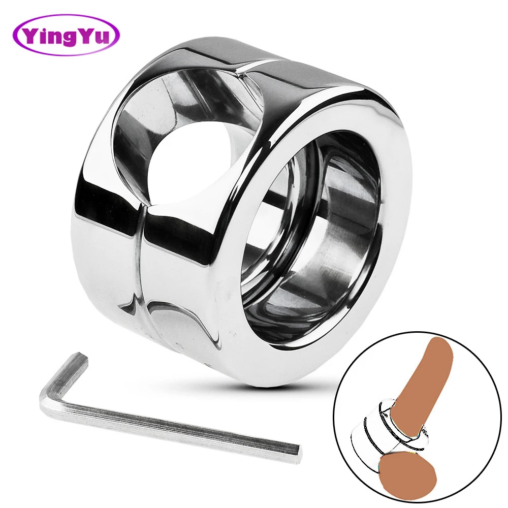 2022 New Bdsm Stainless Steel Ballstretcher Chastity Ball Sack Ring Penis Scrotum Ring Sex Bondage Increase Orgasm for Men