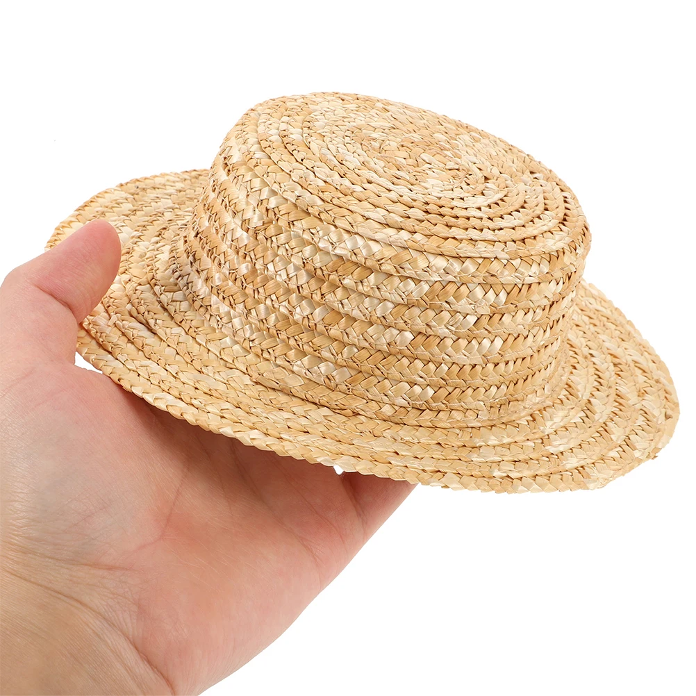

2pcs Mini Straw Hats for Handmade Hat Embryo DIY Craft Accessories Creative Base Safe Materials Easy to Decorate