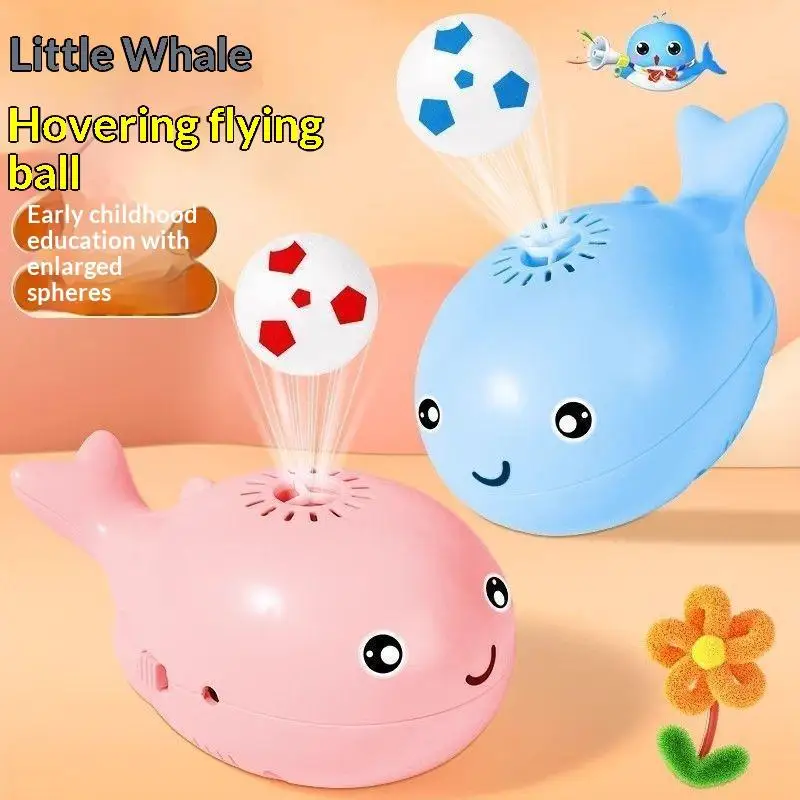 Cute Whale Floating Toy With Levitating Ball Electric Blowing Suspension Ball Interactive Educational Toy Kids Indoor Fun Play