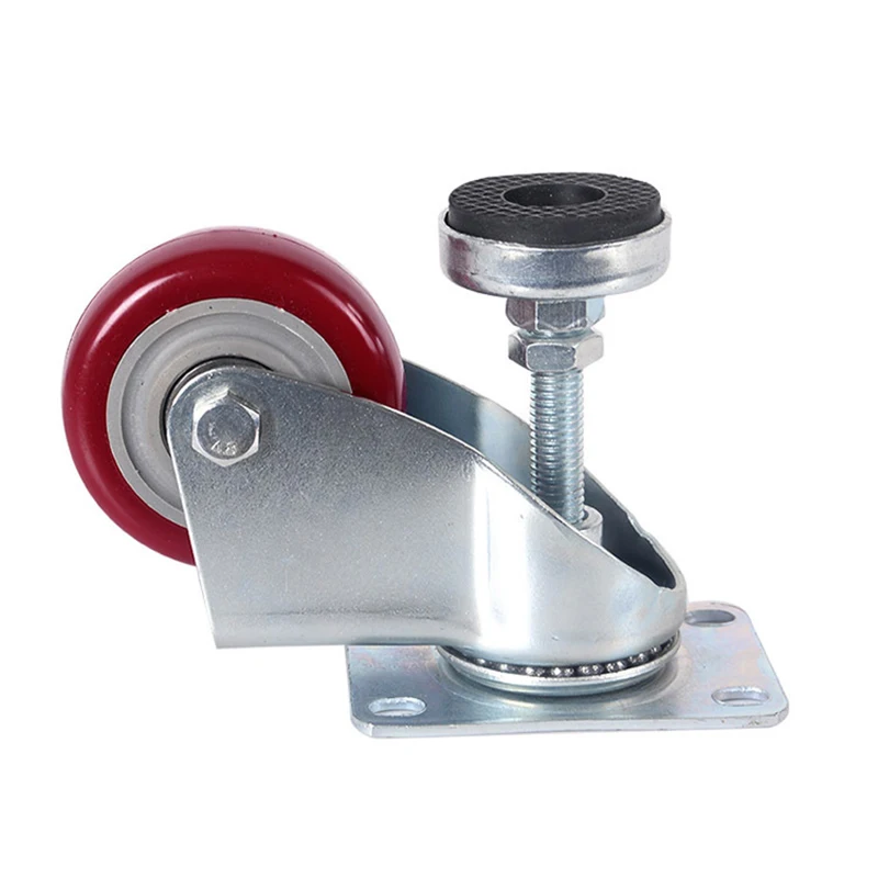 3Inch Caster With Foot Cup Horizontal Adjustment Support Frame Wheel Equipment Precision Instrument Universal Wheel