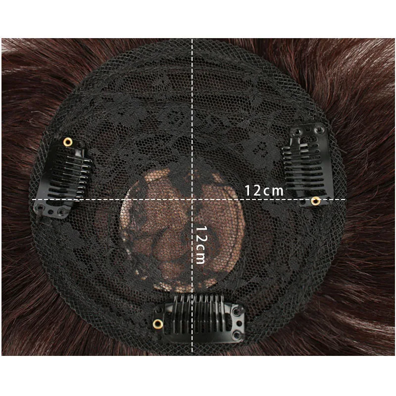 여성용 인모 탑 헤어피스, 회색 머리 가리개, 눈에 띄지 않는 헤어피스, 여성용 회색 머리 가리개, 진짜 머리카락으로 만든 헤어피스