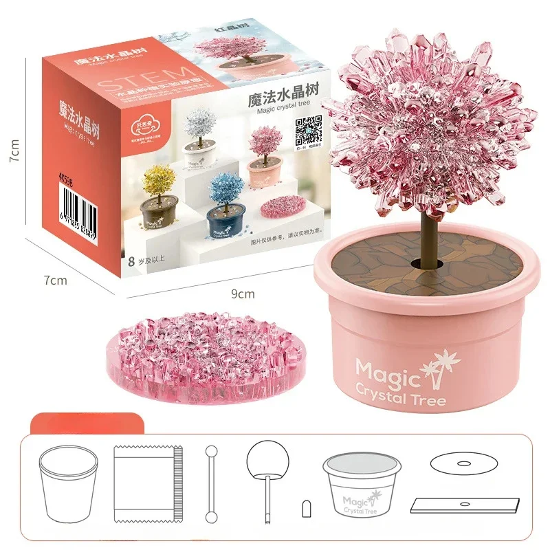 DIY Crystal Planting Tree Kit - Creative Science Experiment Set for Kids Handmade Magic Experiment Funny Educational Toy Gift