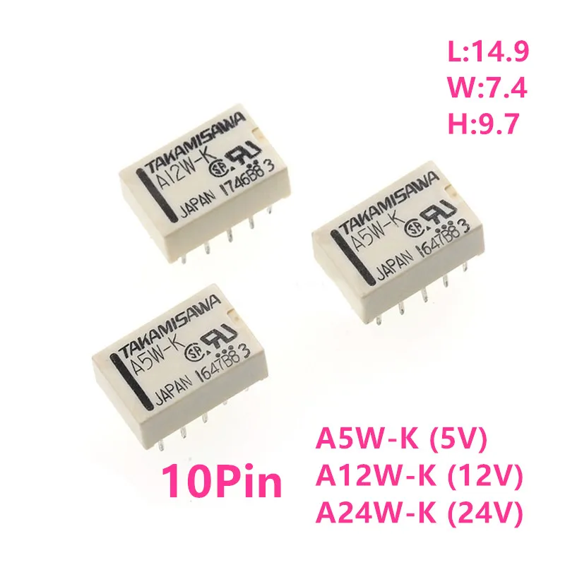 

5Pcs/Lot Relay A5W-K A12W-K A24W-K can replace TQ2-5V ATQ209 EA2-12NU G6H New And Original 5V 12V 24V signal relay