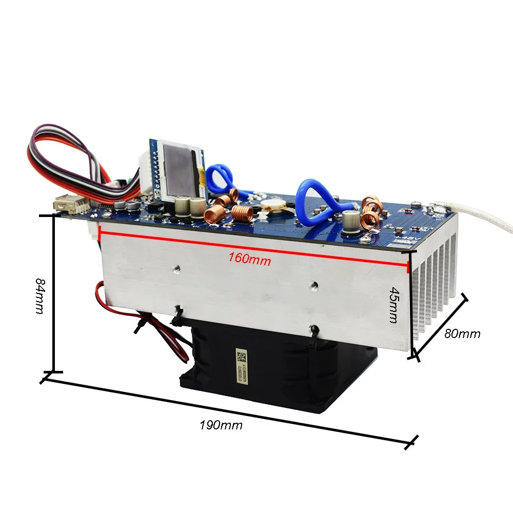 150W Stereo RF FM transmitter amplifier 76M-108MHz frequency with Fan and antenna Radio Station module DC 48V  I3-008