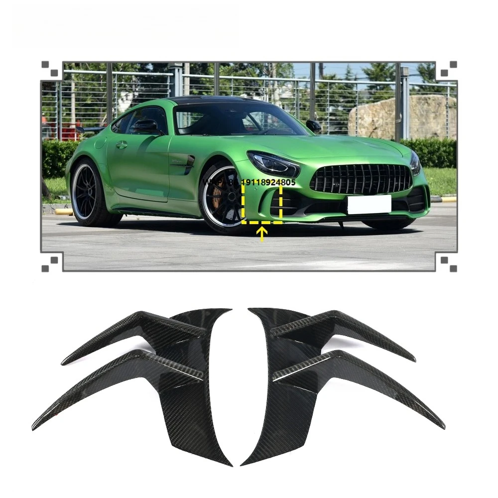 

Fits for Benz GT R 16-19 Carbon Fiber Front Bumper Splitters Side Fins (Fits: GT R)