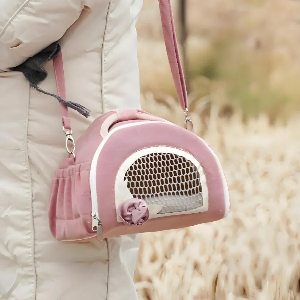 الحيوانات الأليفة الهامستر حقيبة سفر صغيرة حامل الحيوانات الأليفة حقيبة تنفس مريحة غينيا خنزير أرنب القنفذ تنفس حقيبة الحيوانات الأليفة حقيبة حمل الحيوانات الأليفة #4