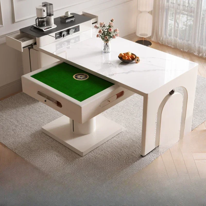 Hot SalesModern Light Luxury Stone Plate Retractable Kitchen Island Mahjong Table Integrated Household Automatic Mahjong Machine