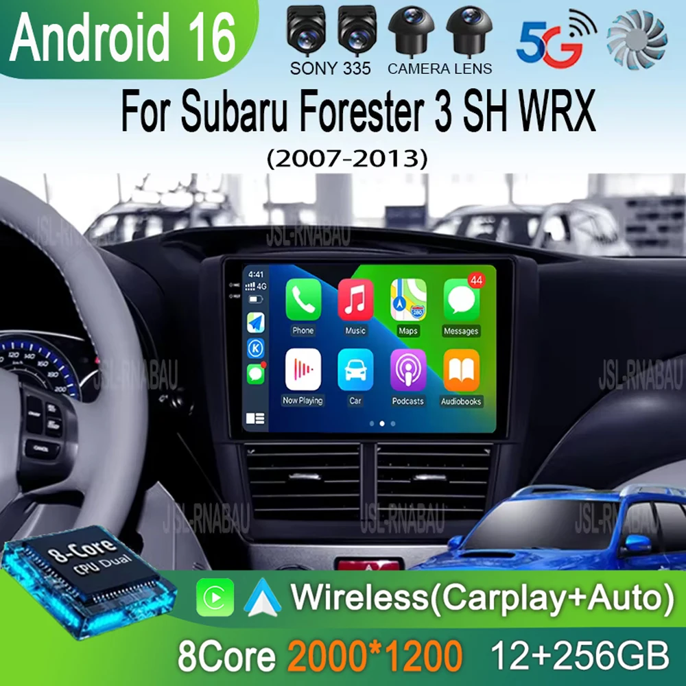 Android 16 Car Radio Multimedia Player For Subaru Forester 3 SH WRX 2007-2013 For Subaru Impreza GH GE 2Din 2 Din Head Unit DSP