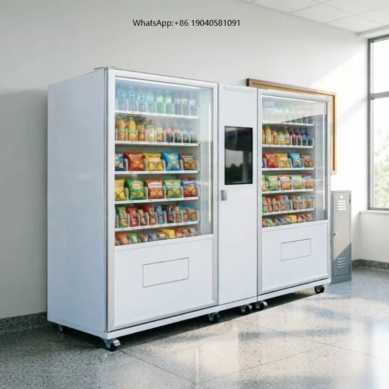 Large Capacity Automatic Snacks & Beverages Vending Machine, 400-1200 Items, Touch Screen & QR Code Payment