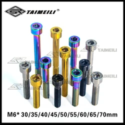 Titanium bolt cylindrical head M6*12/15/25/30/35/40/50/55/60/65/70mm replacement screws for bicycles and motorcycles