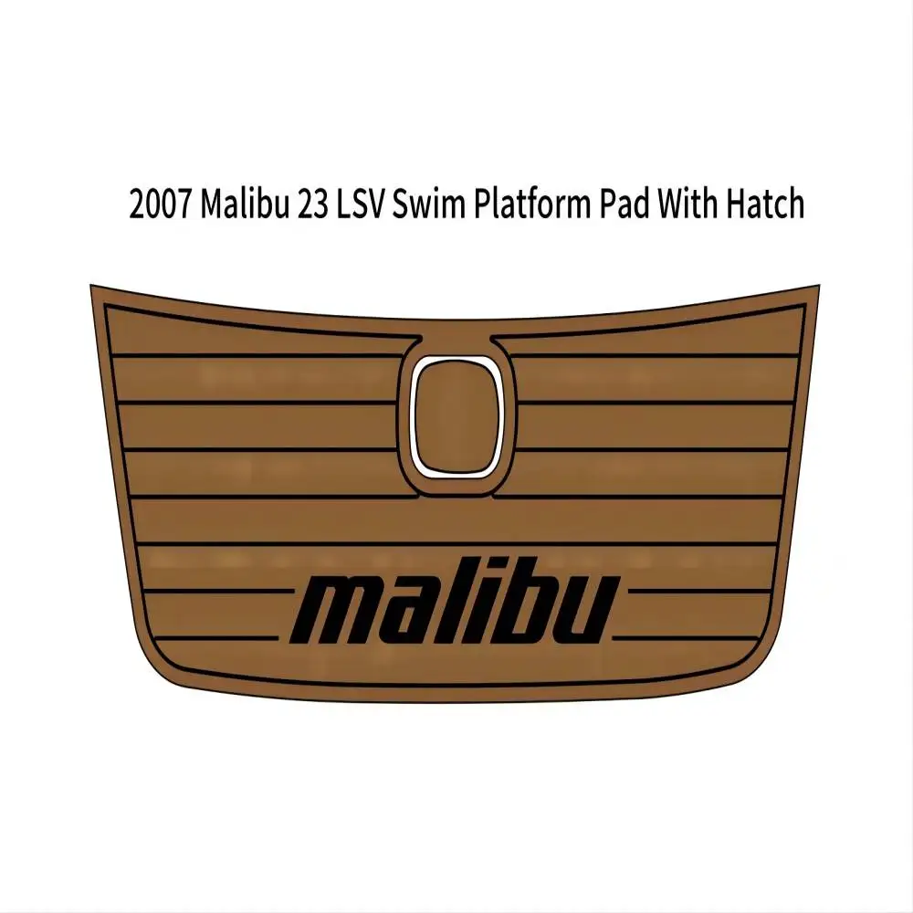 2007 Malibu 23 LSV Swim Platform Pad With Hatch Boat EVA Foam Teak Floor Mat SeaDek MarineMat Gatorstep Style Self Adhesive