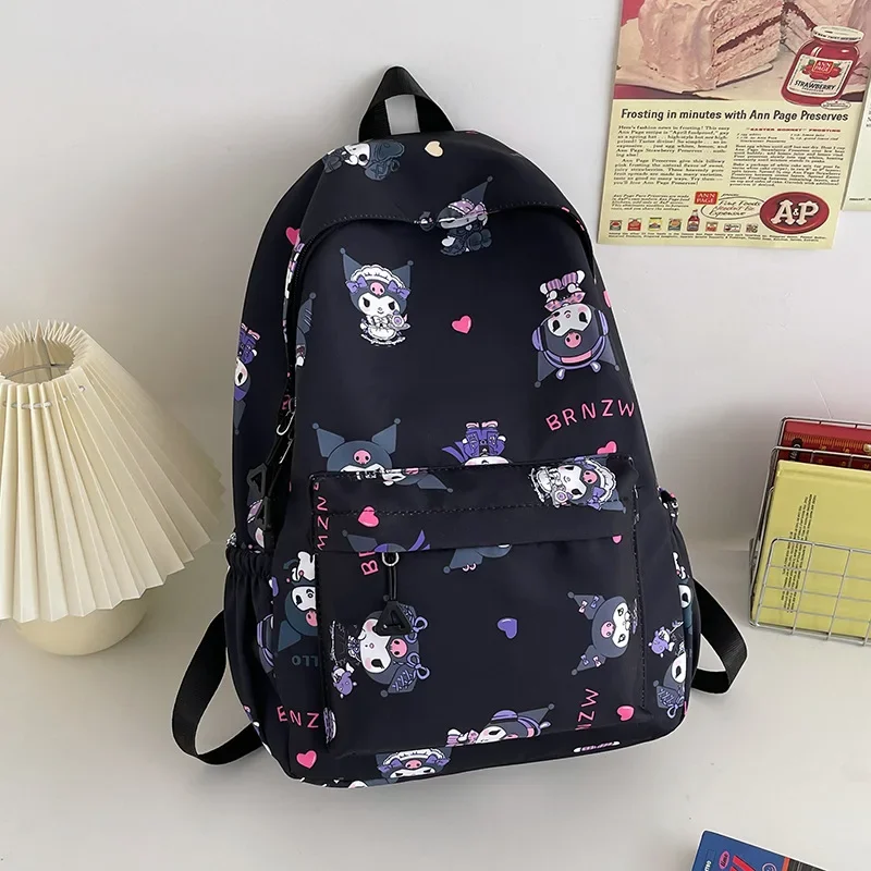 Sanrio Cinnamoroll Graffiti Print Backpack, Hello Kitty Kuromi Anime Preppy Schoolbag, Student Casual Travel Commute Knapsack