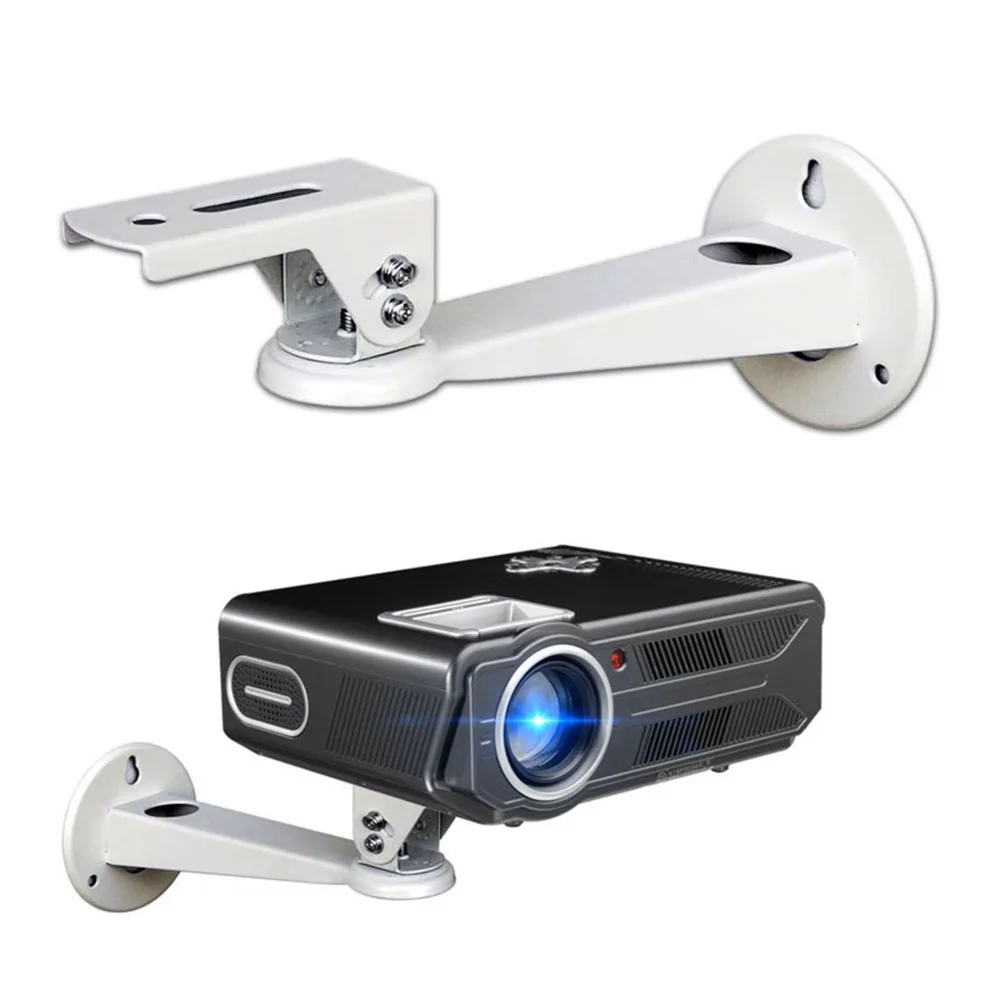 360 Degrees Rotatable Projector Wall Mount Aluminum Alloy Shockproof Projector Mount Adjustable Security Camera Bracket Office