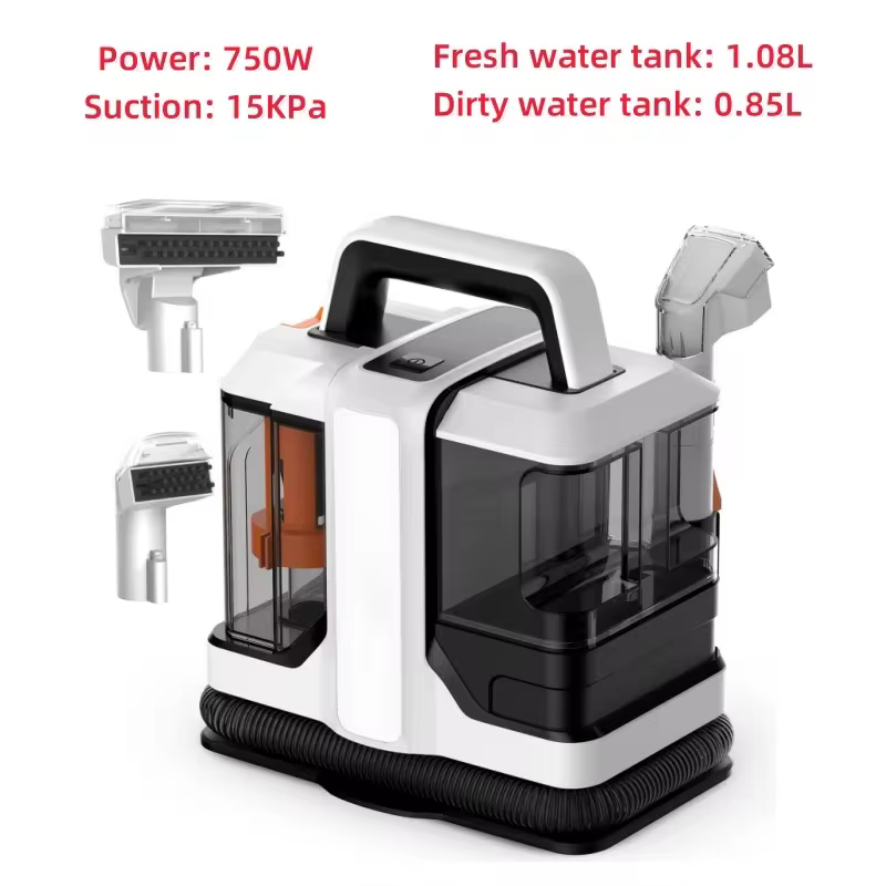 Aspiradora de Mano OMESER 750W para Limpieza de Alfombras, 15KPa, 750W, Succión y Pulverización Integradas