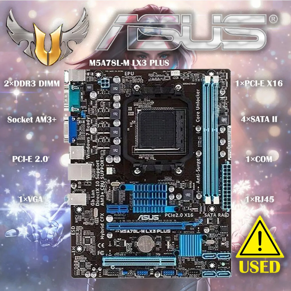 100% original Desktop motherboard for Asus M5A78L-M LX3 PLUS Integrated graphics DDR3 AM3+ mainboard