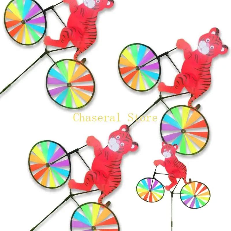Spinner vento in bicicletta sugli animali dinamici E7CE con vista a 360 gradi per decorazioni per decorazioni per prato