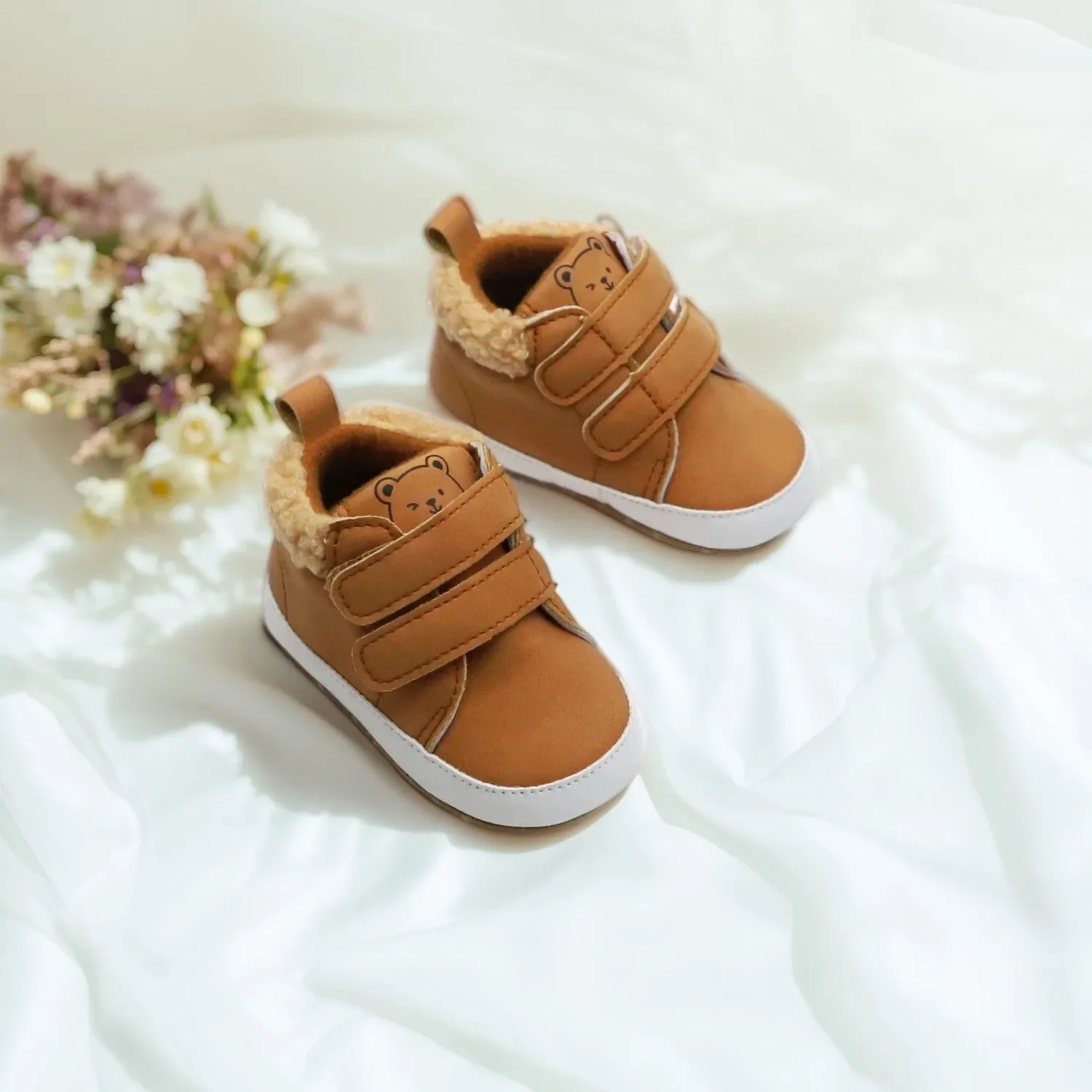 أحذية أطفال للخريف والشتاء، أحذية مشي للأطفال، أحذية مارتن عالية الجودة مضادة للانزلاق، 0-6-12-18 شهرًا، دافئة ومريحة