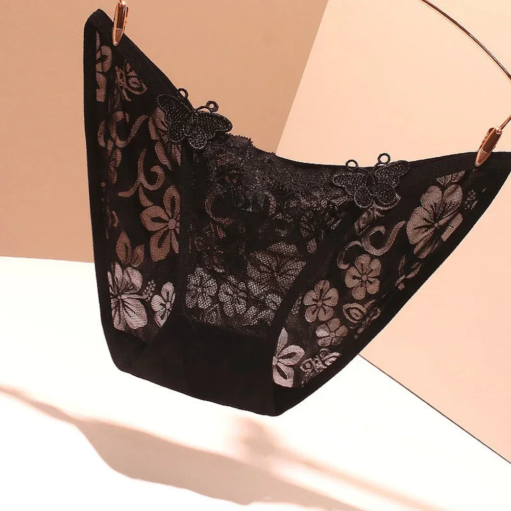 Lencería Sexy de Japón para mujer, Tanga transparente sin costuras, bragas de encaje fino de hielo