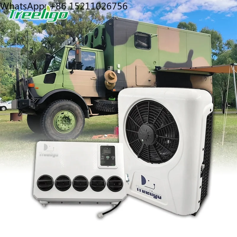 portable mini air conditioner 12 volt rvs parking cooler electric split air conditioning for truck Excavator tractor