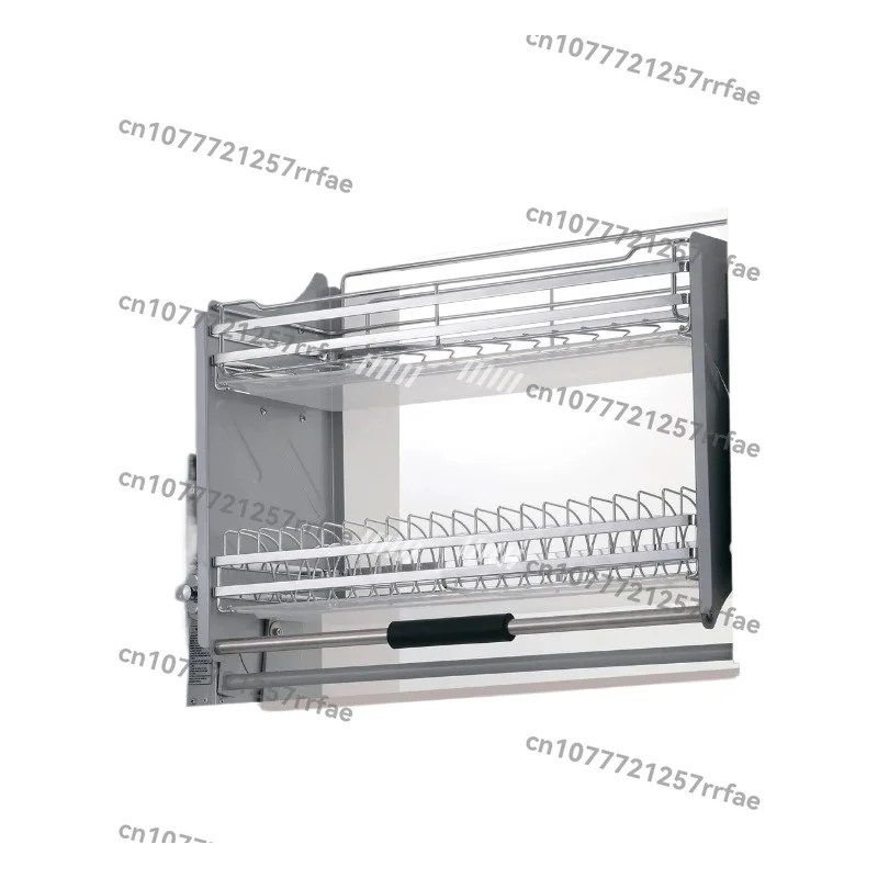 Stainless Steel Elevator Basket Kitchen Pull Down Lifting Steel Wire Basket Cabinet Pull Out Bowl Rack