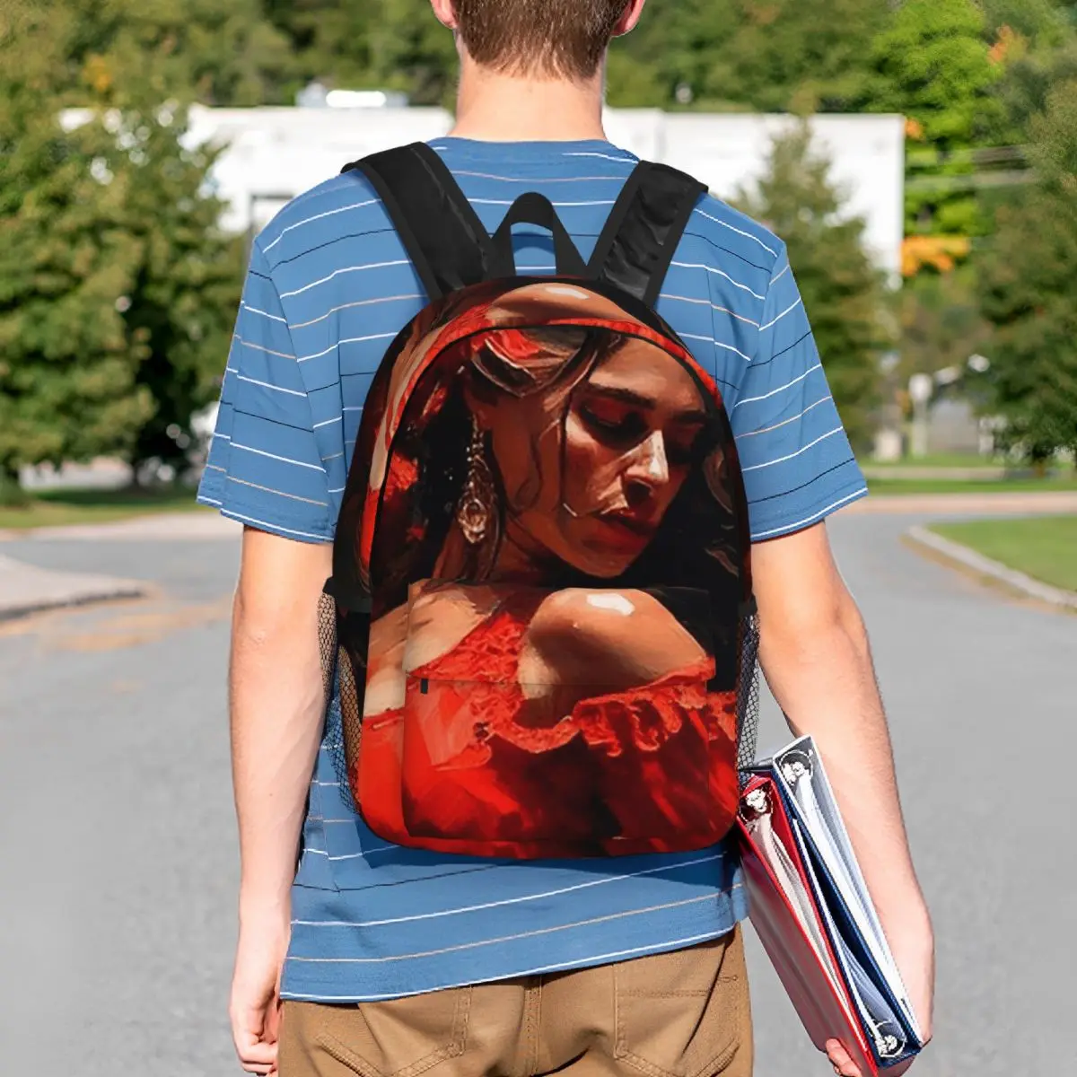 A Woman With Flamenco Touch Dance Backpack Student BookBag Kids School Bag Laptop Shoulder Bags for Men Women