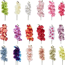 3D Artificial Flower branch silk Butterfly Orchid Home Vase Table Decor Wedding Outdoor Garden Bride Bouquets DIY Wreath Gift