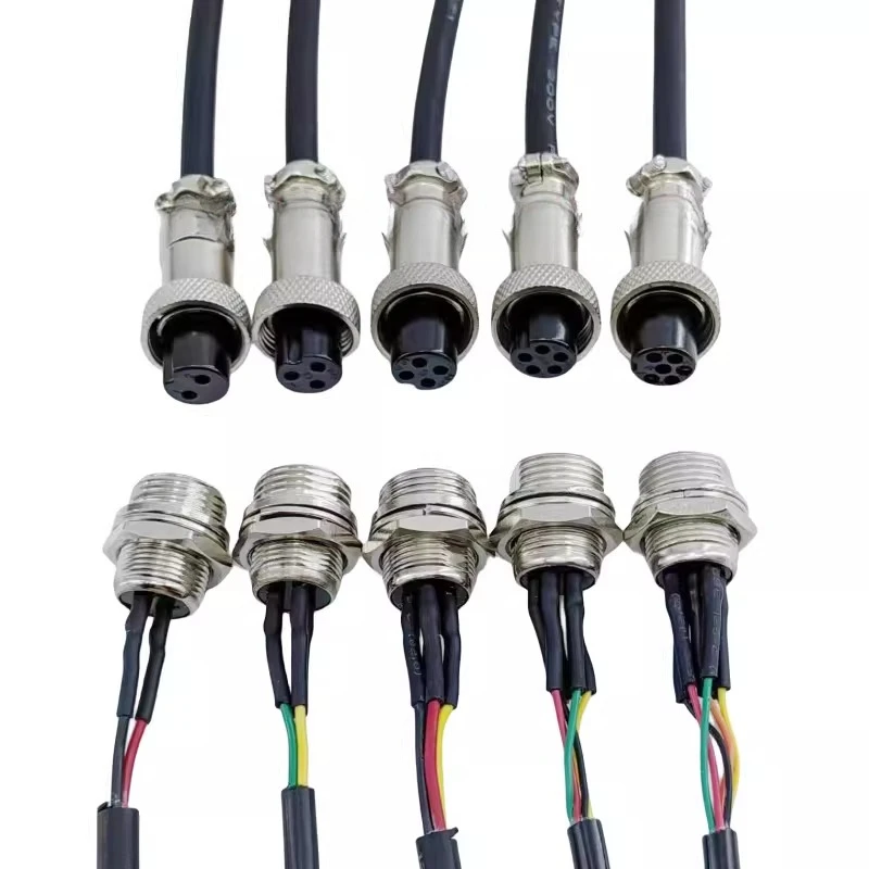 GX12 2 3 4 5 6 7 Pin Aviation Plug Extension Line M12 Male Female Connector Cable 5A Industrial Grade Welding Connection Cord