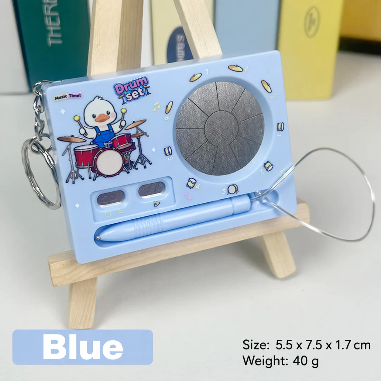 Mini-Elektronisches Schlagzeug & Klavier Musik-Schlüsselanhänger, Aufnehmbarer Touchscreen-Cartoon-Anhänger, Lustiges Stressabbau-Fidget-Spielzeug – Detail 5