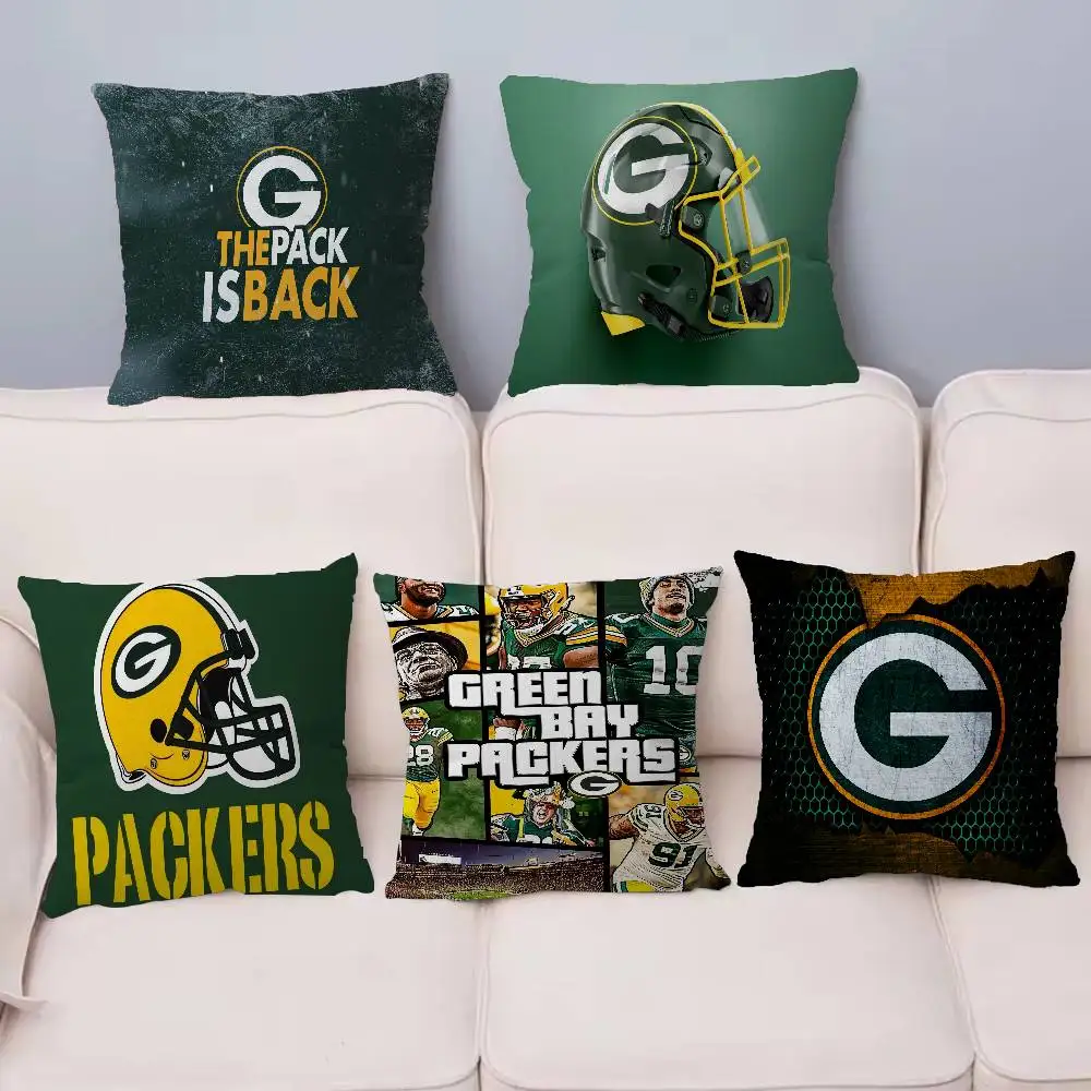 Green BayS PackerS وسادة هدية ديكور مكتب المنزل وسادة غرفة نوم أريكة غطاء وسادة السيارة كيس وسادة #4