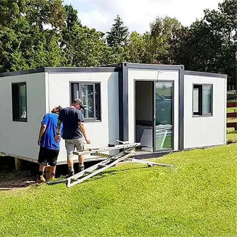 Tiny House Expandable Container House 3 Rooms Modular Manufactured Buildings Housing Prefab Homes Steel Assembled Garden Rooms