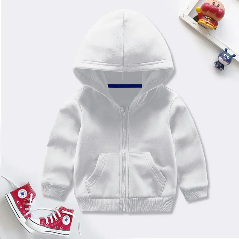 Unisex Boys Girls Hoodie Winter Fleece Thick Warm Zipper Sweatshirt Outerwear for Kids Casual Sportswear School Children Clothes