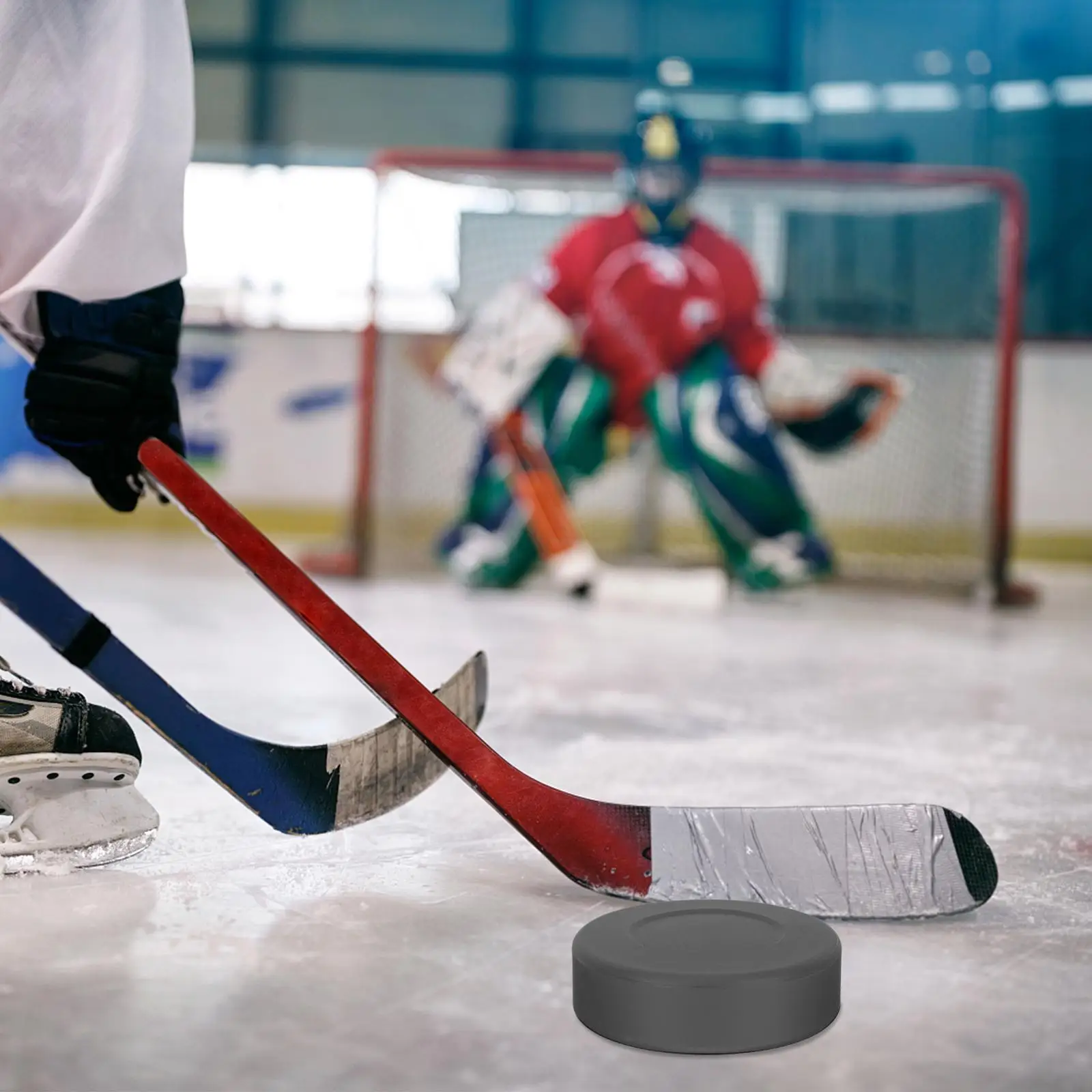 Disco da hockey su ghiaccio in PVC da 3 pezzi per competizioni di allenamento Pratica a basso attrito Adatto per adulti Bambini Forniture sportive in gomma