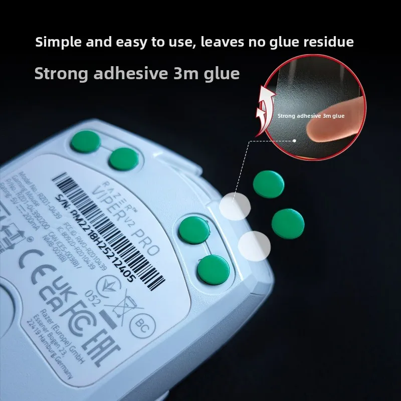 Jade Air Mouse Skates High Rebound PU Shock Absorbing Low Noise Wear Resistant Gaming Mouse Feet For Gaming Mice