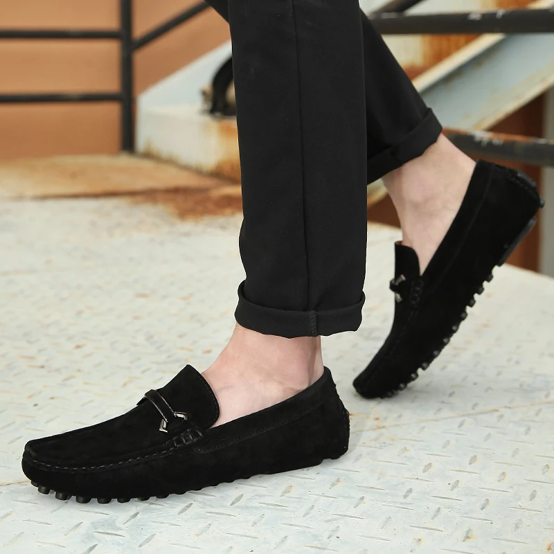 casual Leather shoes men Autumn loafers soft italian leather flats Men Business Formal Shoes Comfortable Men Shoes image 6