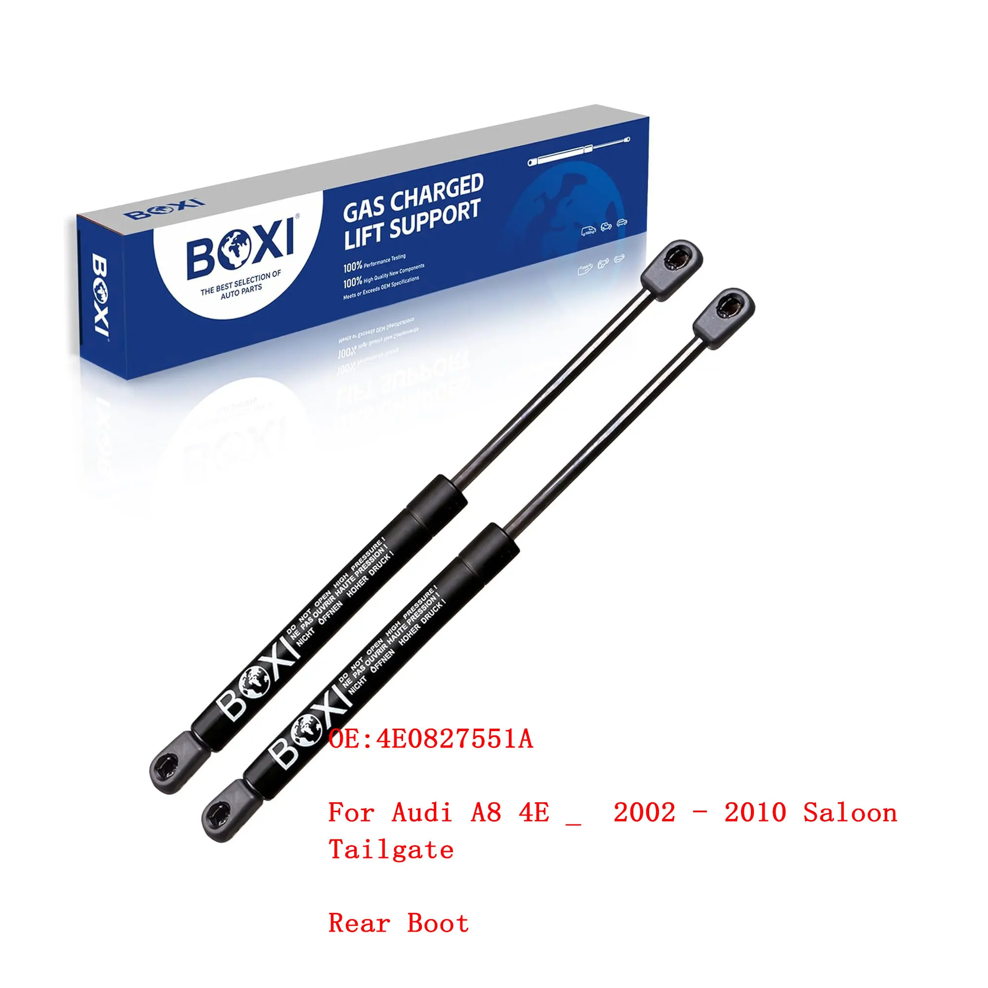2Pcs 4E0827551A Gas Springs Boot Liftgate Hatch Tailgate Fit For Audi A8 4E _  2002 - 2010 Saloon  Tailgate Boot Struts