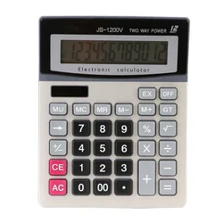 12 Digit Desk Solar Calculator Financial Business Accounting Tool Big Buttons Electronic Calculator For School Student