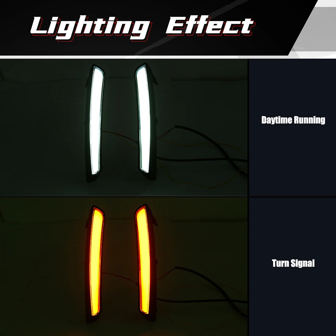 LED DRL For Toyota Camry LE XLE 2024 2025 9th Gen Daytime Running Lights White Yellow Turn Signal Fog Lamp Front Bumper Lights
